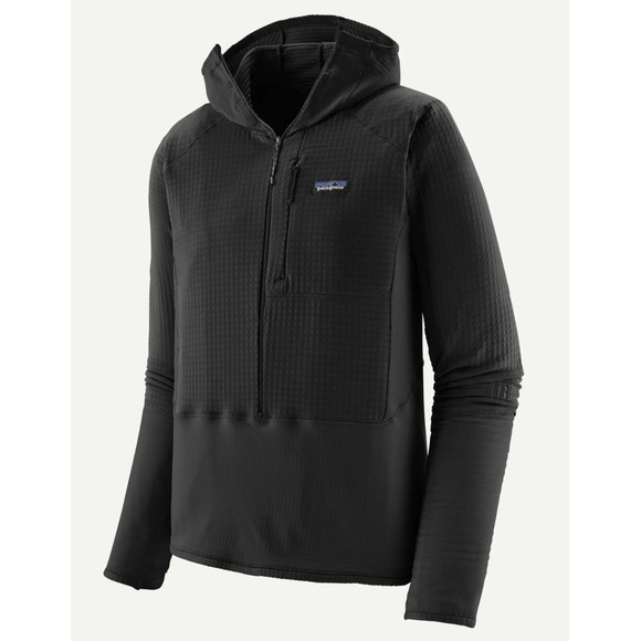 Patagonia Other - Patagonia R1 Fleece Pullover Hoody Half Zip Black Waffle Lightweight Men's Large